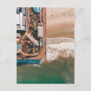 CARTÃO POSTAL PAPAIS NOEIS MONICA PIER, CALIFÓRNIA - VISTA AERIA