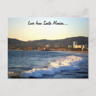 Cartão Postal Papais noeis Monica Pier como vista na praia de Ve