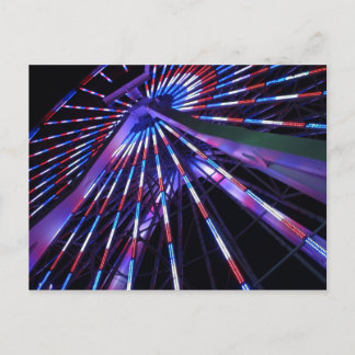 Cartão Postal Papais noeis Monica Pier Ferris Wheel à Noite