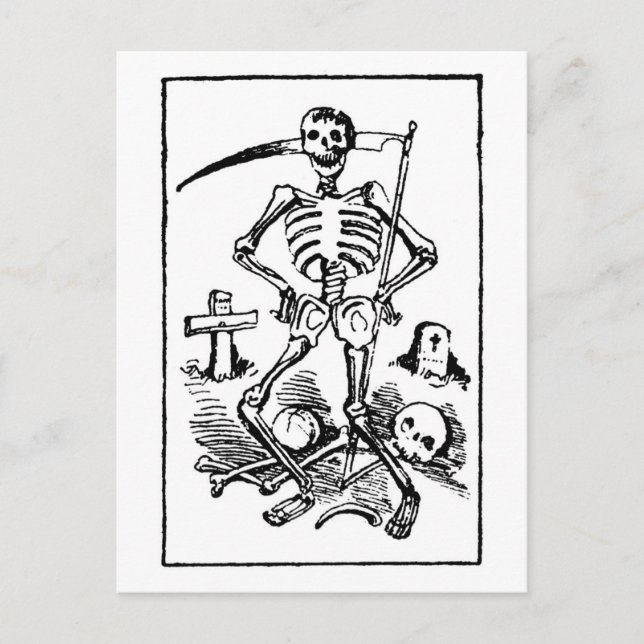 Cartão Postal Papais noeis Muerte, mexicano Grim Reaper c. iníci (Frente)