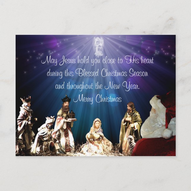 Cartão Postal Papais noeis na Natividade (Frente)