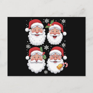 Cartão Postal Papais noeis Retrorinos Natal Gift Xmas Matando Fa