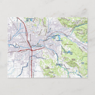 Cartão Postal Papais noeis Rosa, Mapa da Califórnia