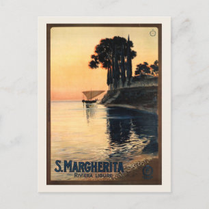 Cartão Postal Papais noeis Vintage Margherita Viagem Advertiseme