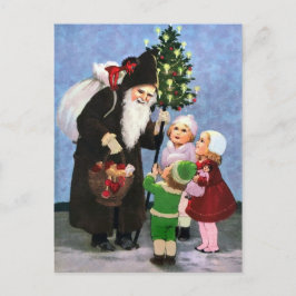 Cartão Postal Papais noeis Vintage Sack Krampus