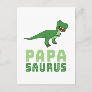 Cartão Postal Papasauro Dinossauro Tyrannosaurus Rex Dia de os p