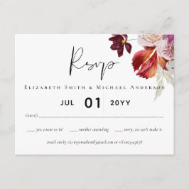 Cartão Postal PAPEL Cinnamon Casamento Fall Florals