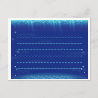 Cartão Postal Papel de carta submarino de folha nova