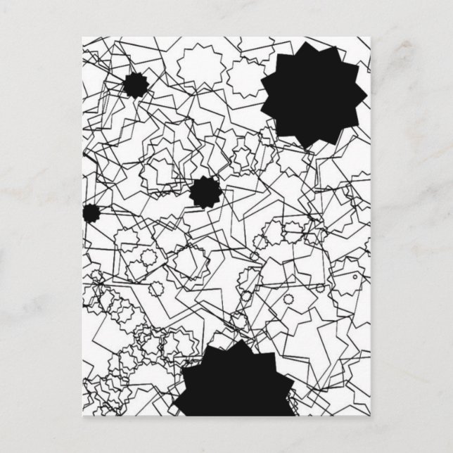 Cartão Postal Papel de Desenhar de Design Abstrato do Esquema de (Frente)