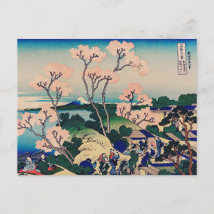Cartão Postal Papel de embrulho Colina Goten-Yama de Hokusai