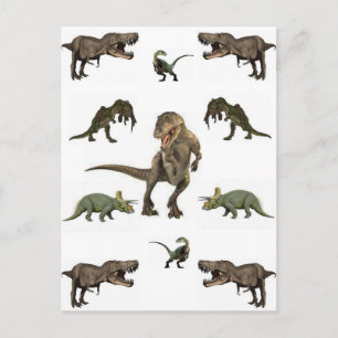 Cartão Postal Papel de enrolamento do dinossauro