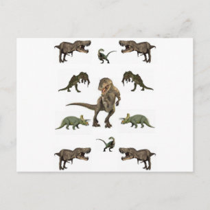 Cartão Postal Papel de enrolamento do dinossauro