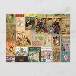 Cartão Postal Papel de Envolvimento - Livros Infantis