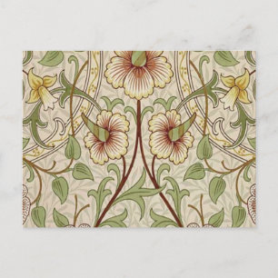 Cartão Postal Papel de Parede Flor Clássico Narciso William Morr