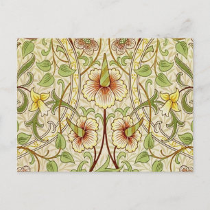 Cartão Postal Papel de Parede Flor Clássico Narciso William Morr