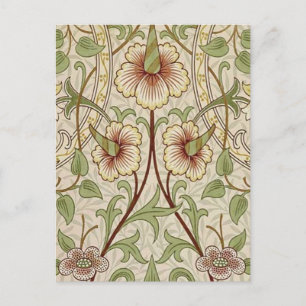 Cartão Postal Papel de Parede Flor Clássico Narciso William Morr