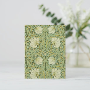 Cartão Postal Papel de Parede Floral Azul Pimpinela de William M