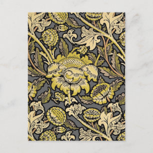 Cartão Postal Papel de parede floral William Morris Wey