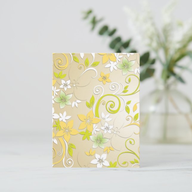 Cartão Postal Papel de parede para flores 3 (Em pé/Frente)