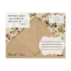 Papel para Reciclado Floral e Dourado do Vintage C