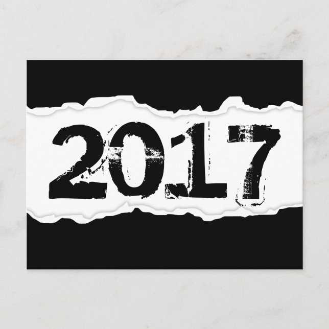 Cartão Postal Papel rasgado 2017 (Frente)