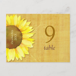 Cartão Postal Papyrus Sunflower WedF Table Number