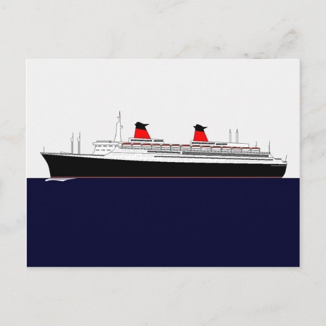 Cartão Postal Paquebot France (Frente)