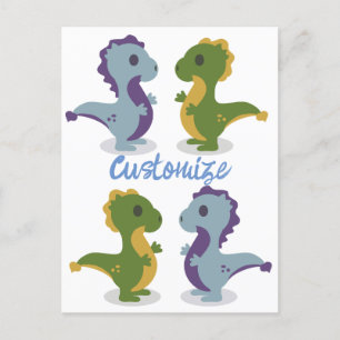 Cartão Postal Par de Dinossauro Cólvora Troço_Trova