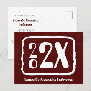 Cartão postal para a graduação do ano da classe