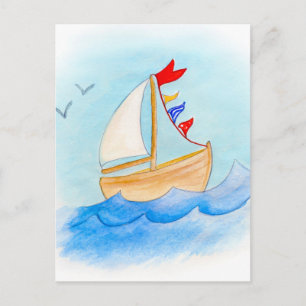 Cartão postal para a náutica à vela