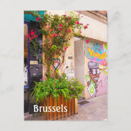 Cartão postal para a rua Bruxelas Bélgica