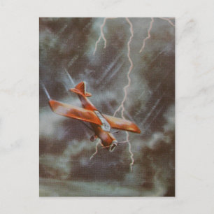 Cartão postal para aeronaves Vintage