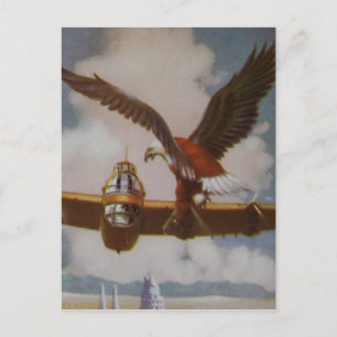 Cartão postal para aeronaves Vintage