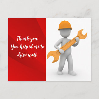 Cartão Postal Para agradecer a um mecânico