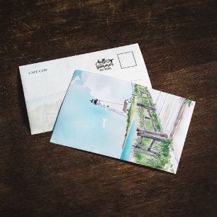 Cartão Postal para Aquarela de Massachusetts Cape 