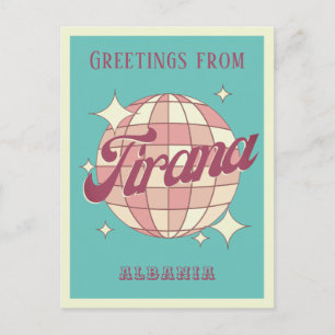 Cartão postal para as férias da Tirana Albânia