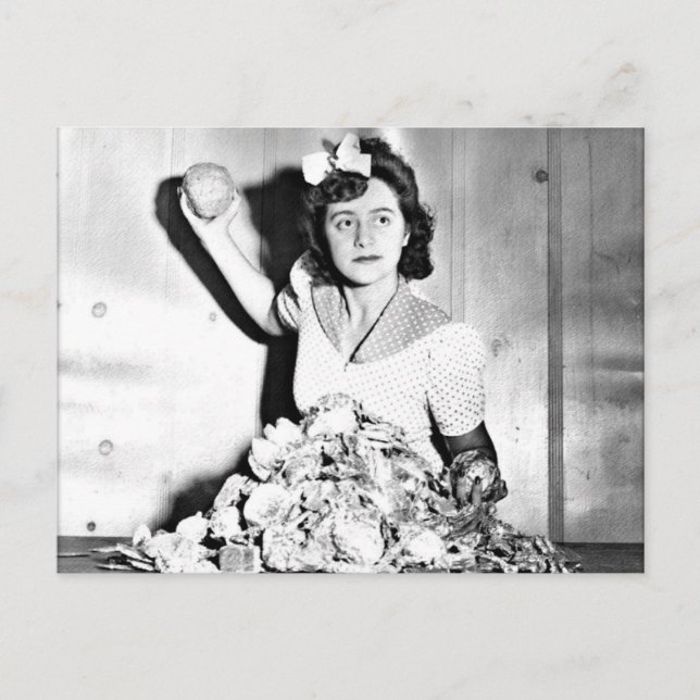 Cartão postal para as mulheres da Segunda Guerra M (Frente)