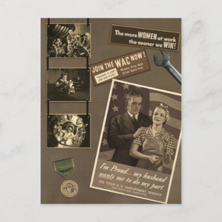Cartão postal para as mulheres trabalhadoras WWII