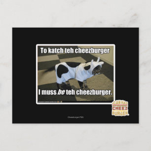Cartão Postal Para bater o cheezburger