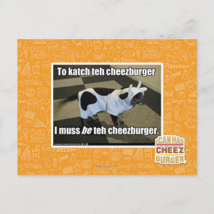 Cartão Postal Para bater o cheezburger