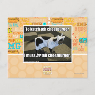Cartão Postal Para bater o cheezburger
