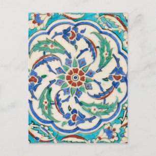 Cartão postal para cerâmicas do iznik