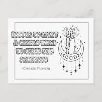 Cartão Postal para Colorir com Provérbio Chinês
