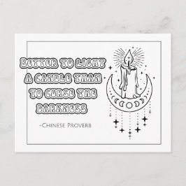 Cartão Postal para Colorir com Provérbio Chinês