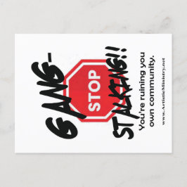 cartão postal para de gangue de perseguidores