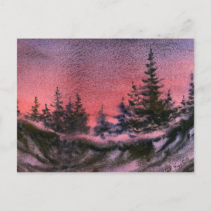 Cartão postal para estradas nacionais "Winter Suns