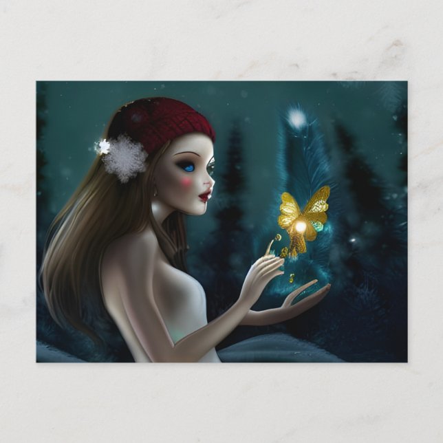 Cartão postal para fadas de inverno (Frente)