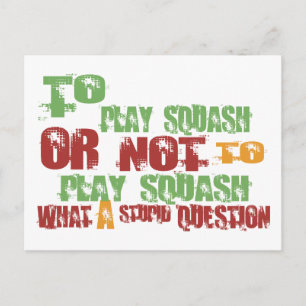 Cartão Postal Para Jogar Squash