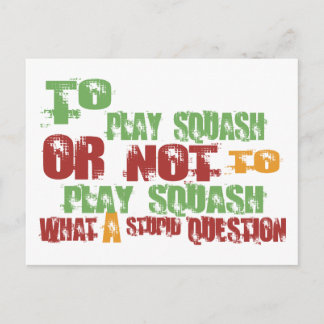 Cartão Postal Para Jogar Squash