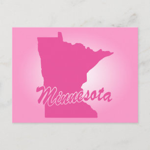 Cartão postal para Minnesota do Estado Rosa